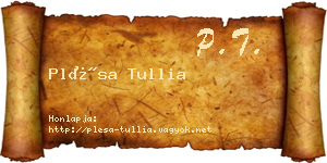 Plésa Tullia névjegykártya
